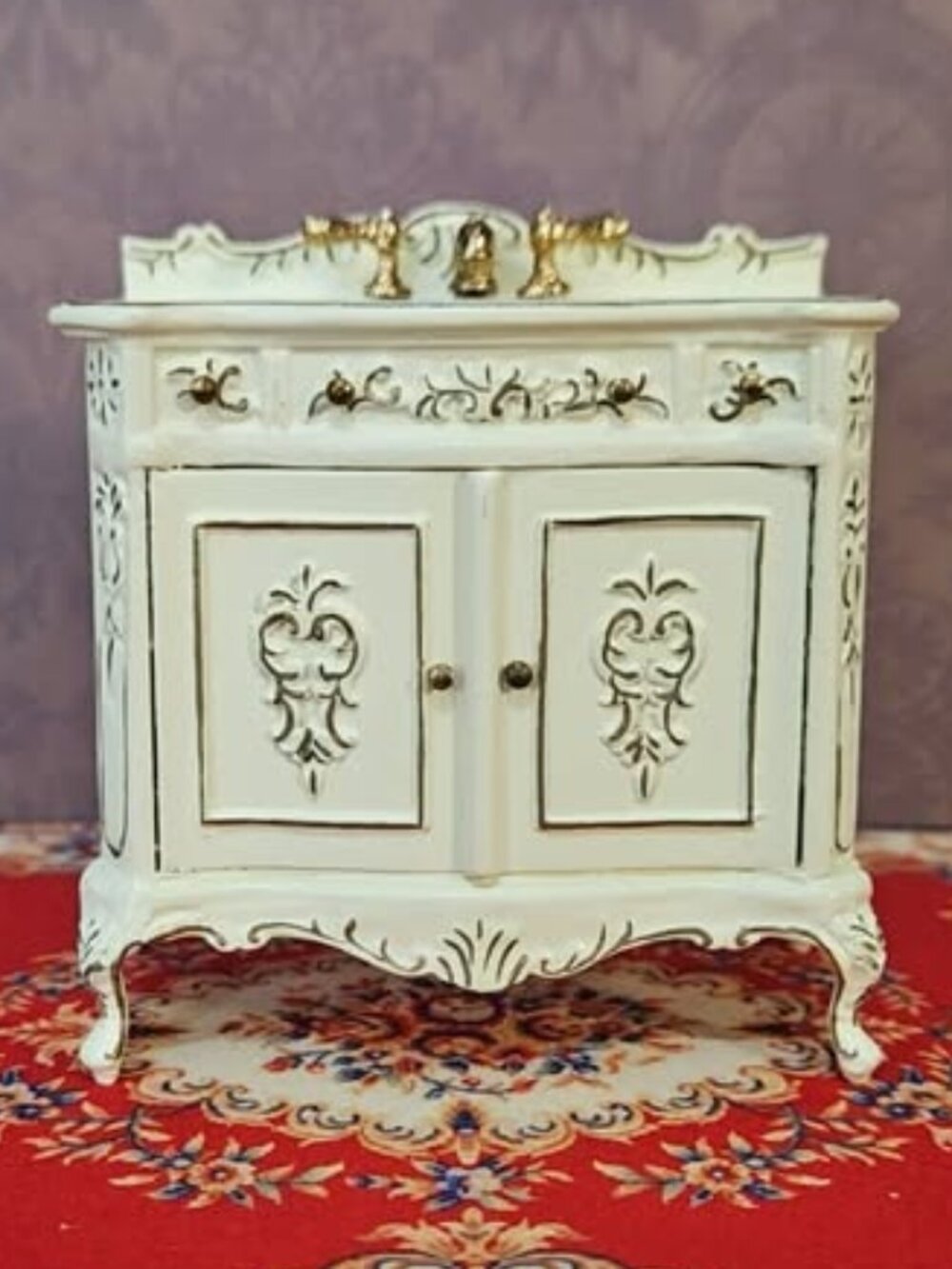 Dollhouse Miniature stand alone Sink and Cabinet 1:12 Scale Bespaq